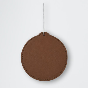 Round Leatherette Ornament