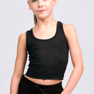 Studio Essentials Girls Poly-Spandex Crop Tank