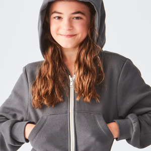 Studio Essentials Girls Crop Full-Zip Fleece Hoodie